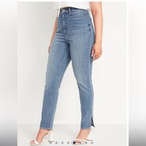 NWT Old Navy O.G. Straight high rise split hem jeans